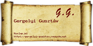 Gergelyi Gusztáv névjegykártya