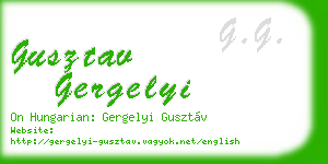 gusztav gergelyi business card